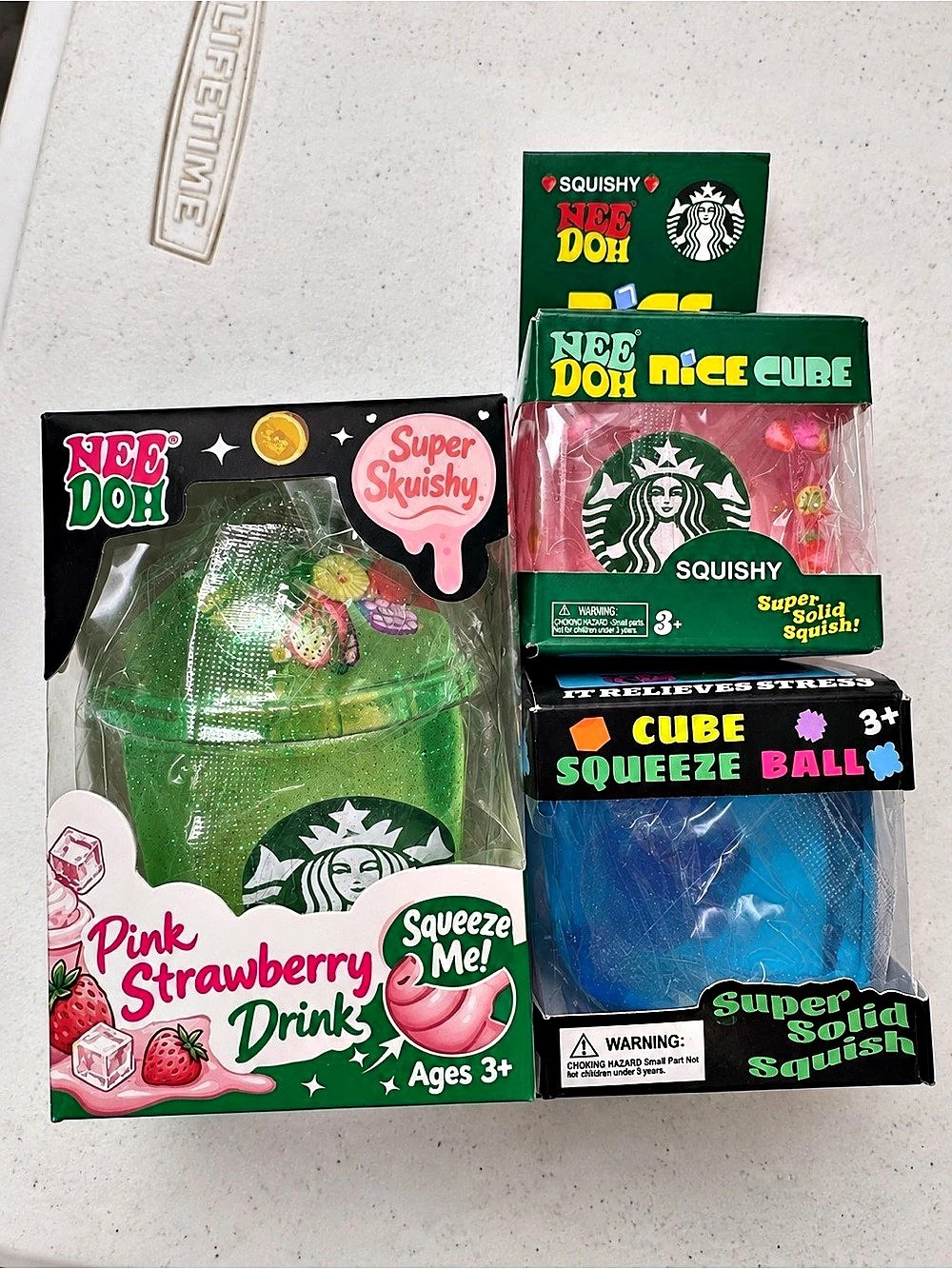 Starbucks Squishy Collection Squishy Toy Set Green & Blue NWT